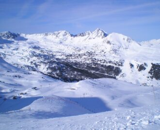 Grandvalira ski resort in the Pyrenees, Andorra