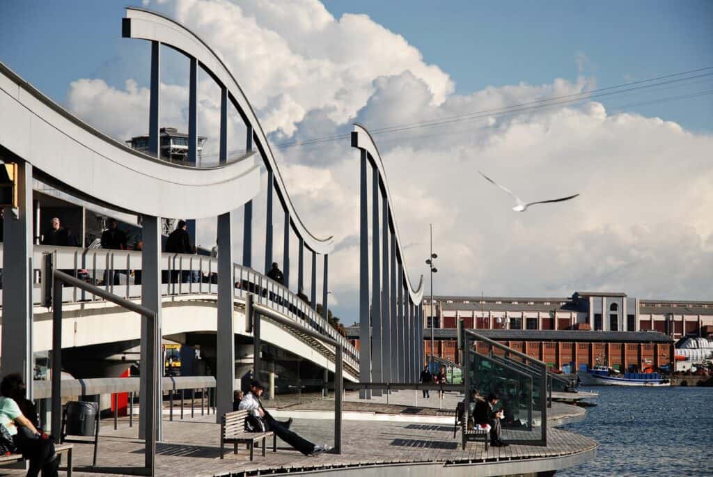 View of the quay near Barcelona Cruise Port Terminal