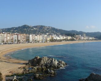 Beach at Lloret de Mar on the Costa Brava