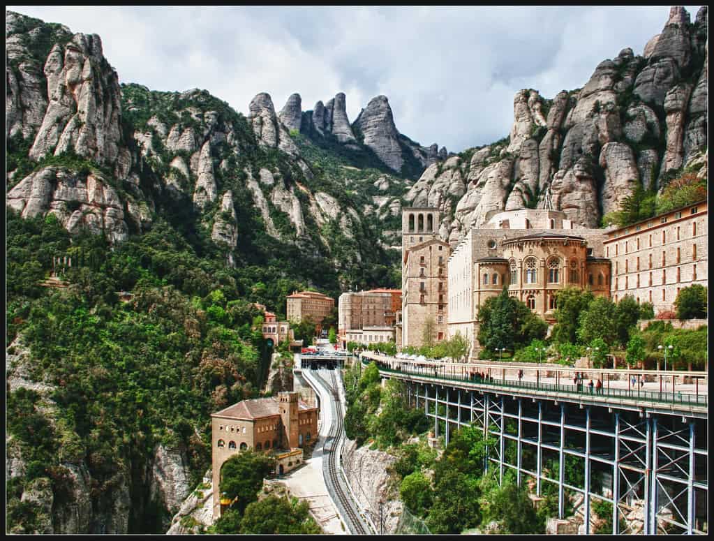 Montserrat monastery in the mountains near Barcelona