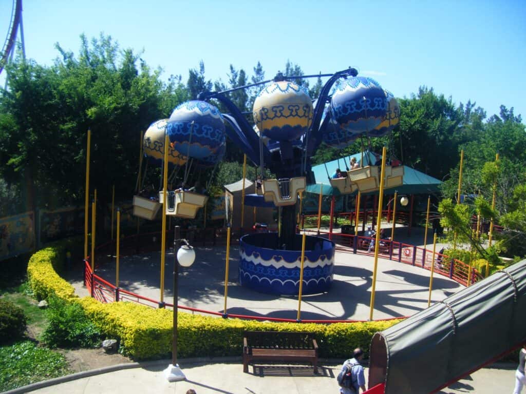 Children playing in the Sesame Street area at PortAventura theme park near Salou
