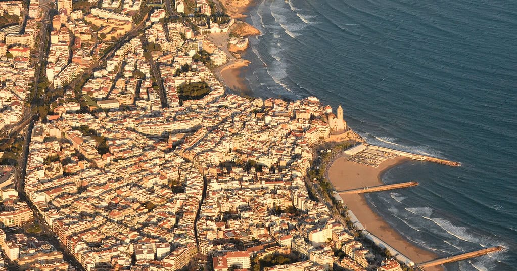 The coastal town of Sitges near Barcelona
