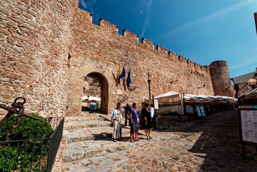 Medieval city walls of the Vila Vella in Tossa de Mar