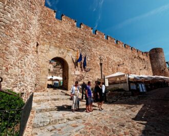 Medieval city walls of the Vila Vella in Tossa de Mar