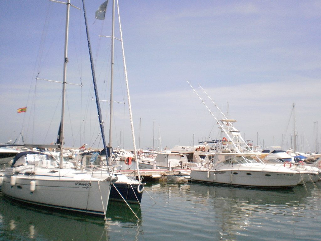 Cambrils marina with fishing boats on the Costa Daurada