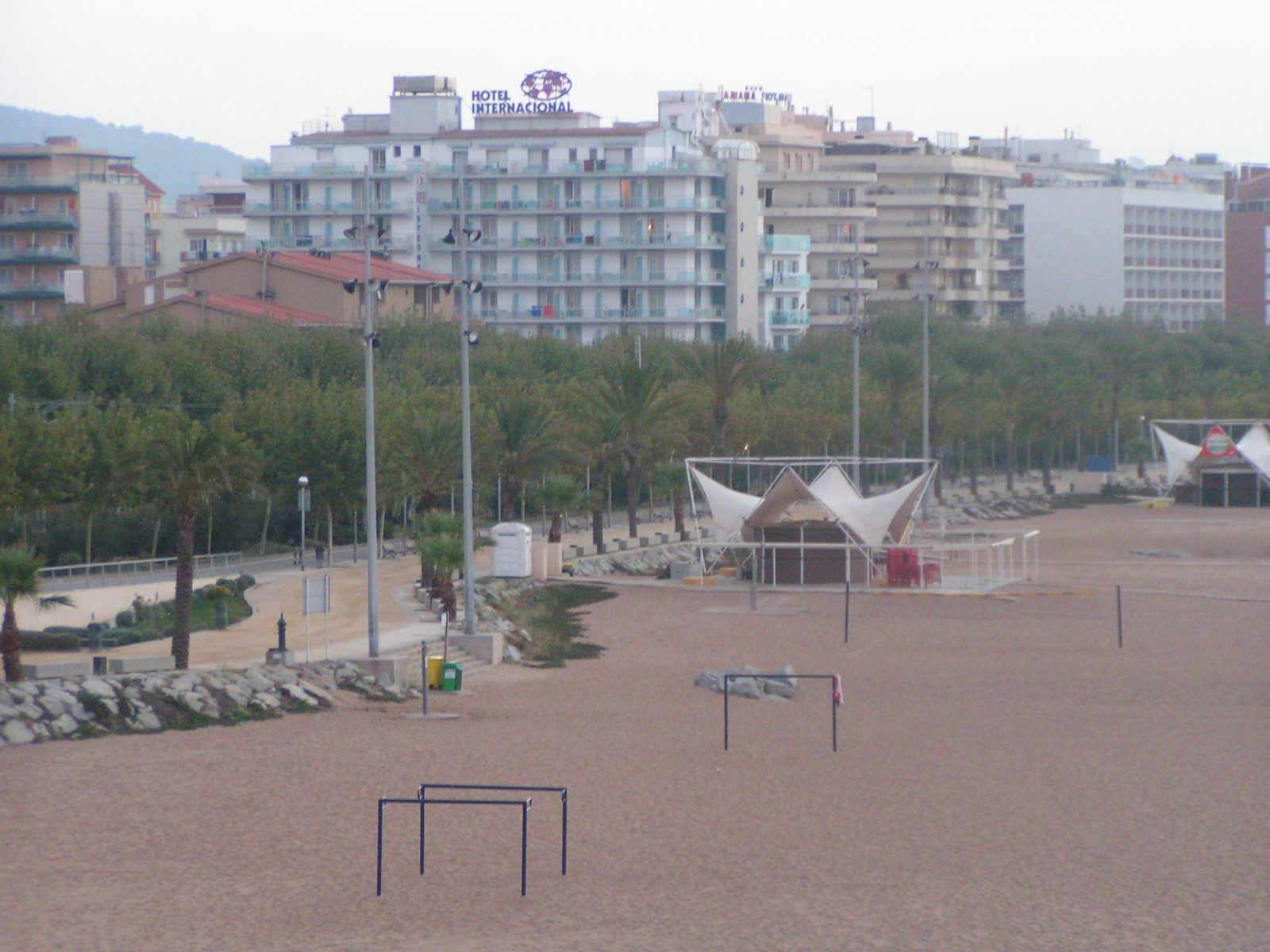 Calella beach and promenade on the Maresme coast near Barcelona
